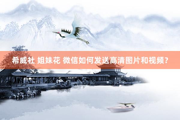 希威社 姐妹花 微信如何发送高清图片和视频？