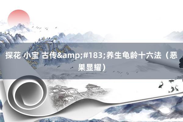 探花 小宝 古传&#183;养生龟龄十六法（恶果显耀）